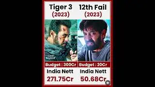 Tiger 3 VS 12th Fail movie comparison box office collection #viral #trending #shorts #12thfail