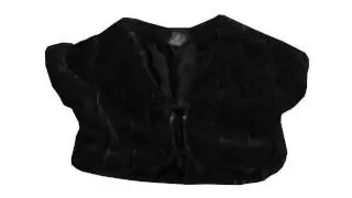 Wholesale Girls Bolero Short Sleeve Fur Shrug Black 2-10 Years