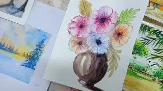 Easy water colour painting ideas for beginners ll easy painting 🎨🎨🖌️