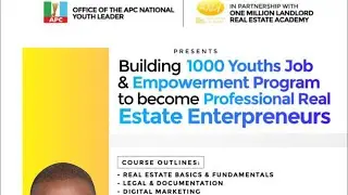 Building1000 Youths and Job Empowerment in partnership with Office of the APC National Youth Leader