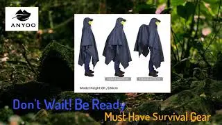 Anyoo Waterproof Rain Poncho For Emergencies,Disasters,Outdoors