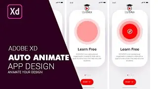 Adobe XD Auto Animate App Design | Learn Free