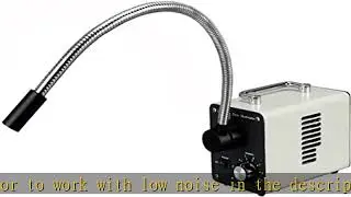 AmScope LED-20WS 20W LED Fiber Optic Single Gooseneck Light Microscope Illuminator