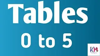 MULTIPLICATION TABLE | 0 TO 5 TABLES | TABLES FOR KIDS