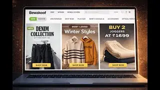 Recreated Bewakoof&rsquo;s Homepage in Figma | Dynamic Carousel UI