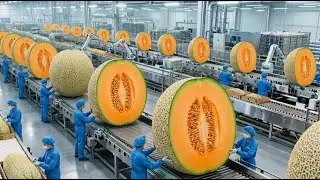Inside a future melon factory: From plump melons to refreshing juice.