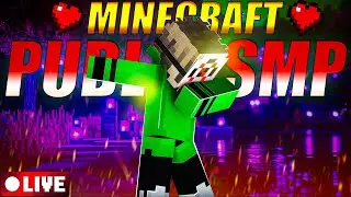 🔴MINECRAFT LIVE NEW PUBLIC SMP | CRACKED PUBLIC SMP 24/7 SERVER | JAVA + PE + BEDROCK #live