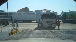 Get off from Super Fast Ferry in Brindisi Italy coming from Patras Greece 2012   20120125 130908