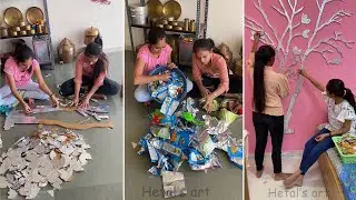Empty chips/wafer packet - Repurposing packaging ideas #tree #reuse #empty #chips