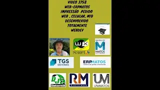 Video 3758 - Web ErpMatos - Impress&atilde;o Pedido - Totalmente Webdev