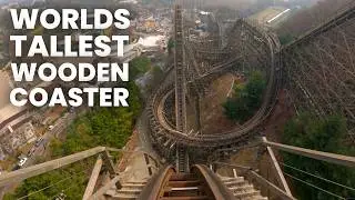T-Express Front Row POV Everland - Intamin Pre-Fab Wooden Roller Coaster