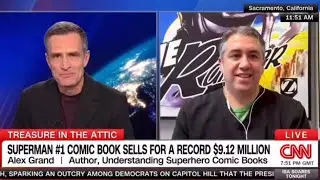 Alex Grand on CNN talking #Superman #1 Record Auction Sale (2025)
