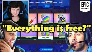 STREAMERS REACT TO *NEW* Fortnite PRIDE Item Shop *FREE* EMOTE, WRAP + SPRAYS!
