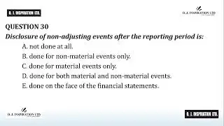 IAS 10 Events after the Reporting Period Multiple-choice Questions and Answers Set 3