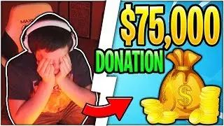 Fortnite Streamer Gets $75,000 DONATION! *INSANE* (No Clickbait)