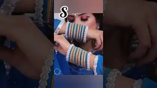 Royal Blue Bridal Bangles with Silver Sparkle ✨💙 latkan bangles set design&nbsp;#bangles #fashion&nbsp;#shorts