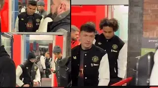 Manchester united players ARRIVE 🔥 for Tottenham Hotspur clash , Amad, Zirkzee, Garnacho, Mazraoui