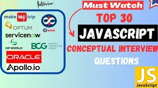Top 30 JavaScript Interview Questions || Most Asked || Must Watch🤯😱