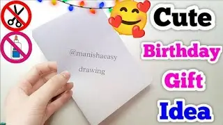 How to draw cute birthday card/Birthday Greeting Card Ideas | handmade birthday card/birthday craft