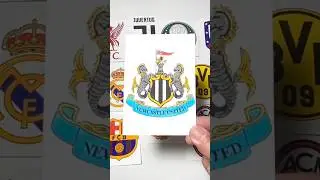 Drawing Logo Newcastle United #art #shorts #satisfying #youtubeshorts #ytshorts #football #short