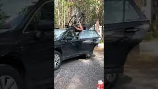 Subaru bike roof rack technique