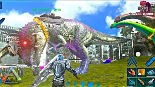ARK MOBILE PVP / HACKER BASE RAID BIG BASE OP LOOT AND DINO