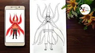 How to draw naruto baryon mode full body || naruto drawing easy step by step