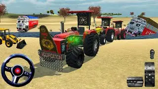 Indian truck stuck in sea and tractors rescue the truck from sea 🔥#tractorgame #gamingvideo