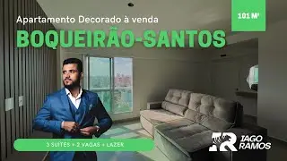 Apartamento Novo de 3 Suítes + 2 Vagas no Boqueirão em Santos/SP