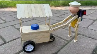 How to Make Ice Cream Cycle Rickshaw | DIY MatchBox Ice Cream Trolley | Life Hack Ice Cream Rickshaw
