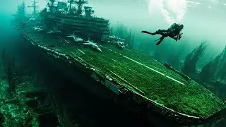 Sunken Navy Aircraft Carrier Full of Fighter Jets Discovered by Divers Deep in the Ocean