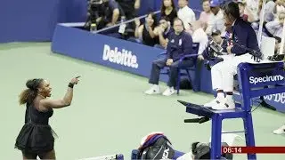 Extraordinary drama scenes at tennis US Open final (USA) - BBC Breakfast News - 9th September 2018