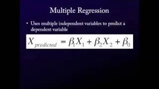 Intro. to Statistics for the Social Sciences - On Multiple Regression