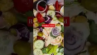 Delicious Rainbow Salad all colors 😋🥒#rainbow #salad #colors #vegetables
