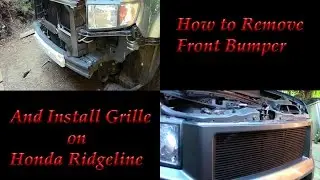 Как снять передний бампер и установить решетку радиатора на Honda Ridgeline
