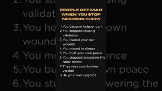 PEOPLE GET MAD WHEN YOU STOP NEEDING THEM #viral #quotes #shortvideos #relationship #viralvideos