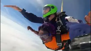 Hunstanton care team skydive to raise money for Alzheimer's Research UK.