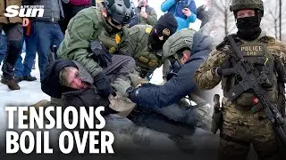 Chaos at Federal Building: Tear Gas Fired as Protesters Clash with ICE Agents after fatal shooting