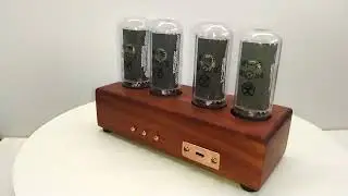 Nixie Clock IN-18. Часы на ИН-18 в корпусе из дуба