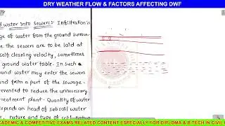 DRY WEATHER FLOW (DWF)| FACTORS AFFECTING DWF ENVIRONMENTAL & SANITARY ENGINEERING B.TECH LECTURES