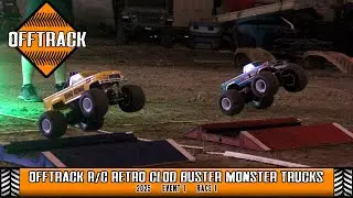 OffTrack RC Monster Truck Racing - Event 1 Race 1 - RETRO Class - Side By Side Racing