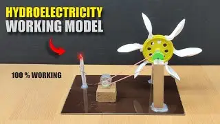 Hydro-Electric Generator|| How To Make Hydro Powerplant Working Model Hydroelectric system #science