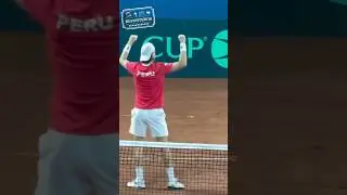 Triunfazo PERUANO ante PORTUGAL en Copa Davis 🇵🇪 con este EMOTIVO festejo de BUSE 🎾