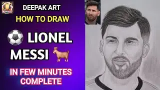 Lionel Messi drawing tutorial in few minutes | How to draw messi step by step easy