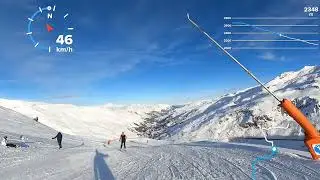 Val Thorens, Les 3 vallees, France, blue ski run Blanchot, Boismint, @valthorens