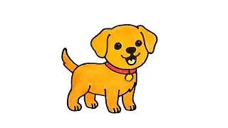 Oil Pastel Dog Coloring 🐶 | Easy Coloring Tutorial for Kids