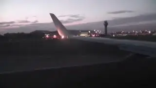 Night Departure Ryanair Boeing 737 at Manchester Airport