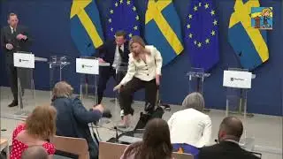 Swedish health minister collapses during media conference