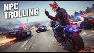 GTA 5 | TROLLING ANGRY NPCs WITH A BIKE KICK | FUNNY MOMENTS