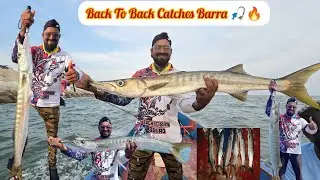 Barracuda Hunter 😎 Back To Back Barra Strikes 🎣 #fishing #fishingtips #boatfishing #tamilfishing 
